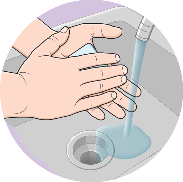 01.302b35b Step 1 Wash hands